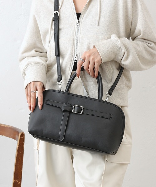 COLONY 2139(コロニートゥーワンスリーナイン)の「フロントベルトボストンバッグ(ボストンバッグ・レディース・ブラウン/ブラック・FREE)」の11枚目の写真