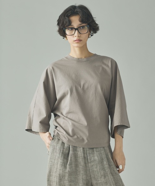 Curensology（カレンソロジー）の「Curensology(カレンソロジー)/ドルマンナローTシャツ（Tシャツ/カットソー・レディース・ホワイト/ブラック/グレー・FREE）」の3枚目の写真