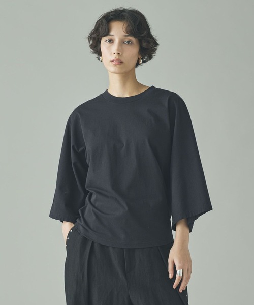 Curensology（カレンソロジー）の「Curensology(カレンソロジー)/ドルマンナローTシャツ（Tシャツ/カットソー・レディース・ホワイト/ブラック/グレー・FREE）」の2枚目の写真