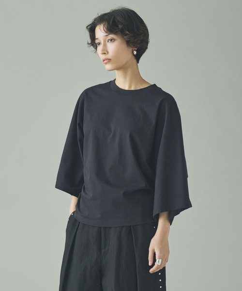 Curensology（カレンソロジー）の「Curensology(カレンソロジー)/ドルマンナローTシャツ（Tシャツ/カットソー・レディース・ホワイト/ブラック/グレー・FREE）」の10枚目の写真