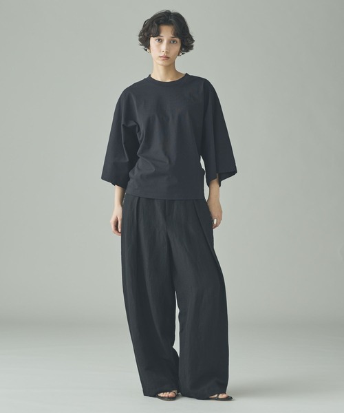 Curensology（カレンソロジー）の「Curensology(カレンソロジー)/ドルマンナローTシャツ（Tシャツ/カットソー・レディース・ホワイト/ブラック/グレー・FREE）」の13枚目の写真