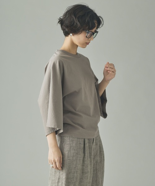 Curensology（カレンソロジー）の「Curensology(カレンソロジー)/ドルマンナローTシャツ（Tシャツ/カットソー・レディース・ホワイト/ブラック/グレー・FREE）」の17枚目の写真