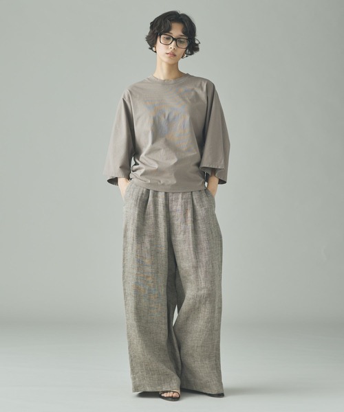 Curensology（カレンソロジー）の「Curensology(カレンソロジー)/ドルマンナローTシャツ（Tシャツ/カットソー・レディース・ホワイト/ブラック/グレー・FREE）」の19枚目の写真