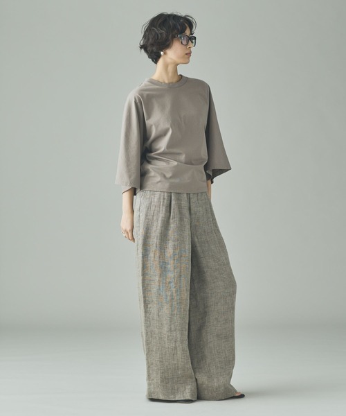 Curensology（カレンソロジー）の「Curensology(カレンソロジー)/ドルマンナローTシャツ（Tシャツ/カットソー・レディース・ホワイト/ブラック/グレー・FREE）」の20枚目の写真