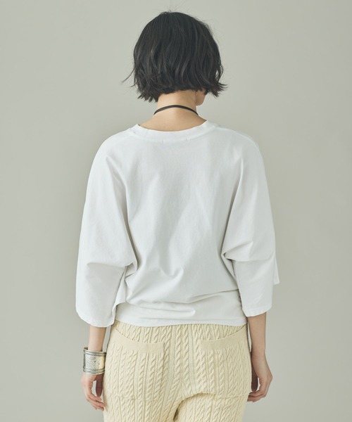 Curensology（カレンソロジー）の「Curensology(カレンソロジー)/ドルマンナローTシャツ（Tシャツ/カットソー・レディース・ホワイト/ブラック/グレー・FREE）」の6枚目の写真