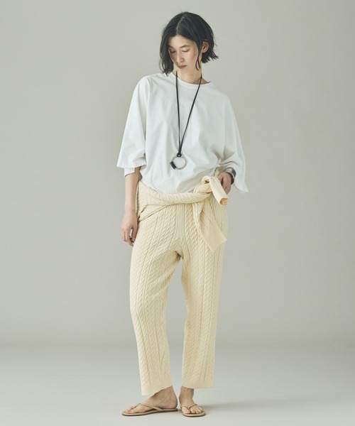 Curensology（カレンソロジー）の「Curensology(カレンソロジー)/ドルマンナローTシャツ（Tシャツ/カットソー・レディース・ホワイト/ブラック/グレー・FREE）」の7枚目の写真