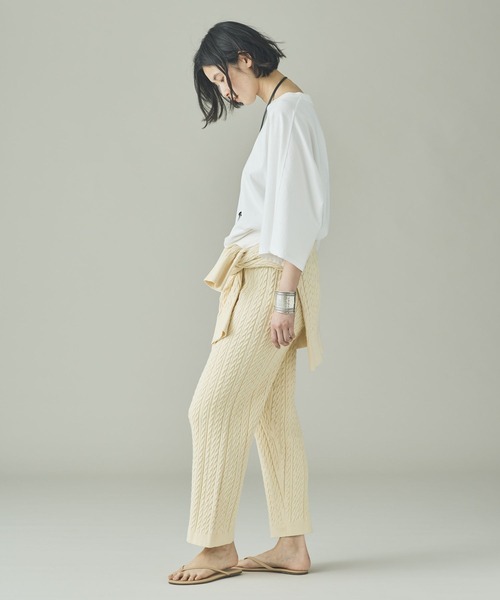 Curensology（カレンソロジー）の「Curensology(カレンソロジー)/ドルマンナローTシャツ（Tシャツ/カットソー・レディース・ホワイト/ブラック/グレー・FREE）」の8枚目の写真