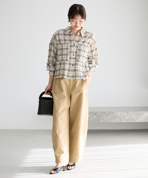 IENA（イエナ）の「A VACATION/ア ヴァケーション 別注 SEESAW RTN S バッグ 26SS-A112（ハンドバッグ・レディース・キャメル/ブラック・FREE）」の15枚目の写真