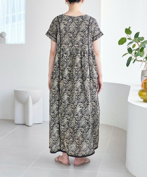 セール】限定展開 インド ペイズリー スキッパー ワンピース