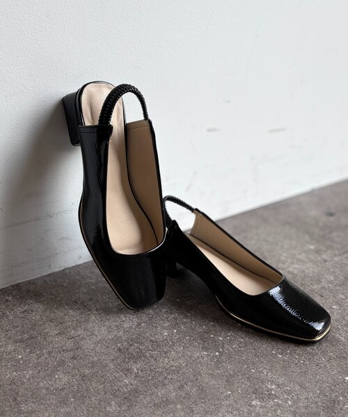 Chez toi（シェトワ）の「バックゴムパンプス（パンプス・レディース・シルバー/ブラック/ライトベージュ・MEDIUM/LARGE）」の6枚目の写真