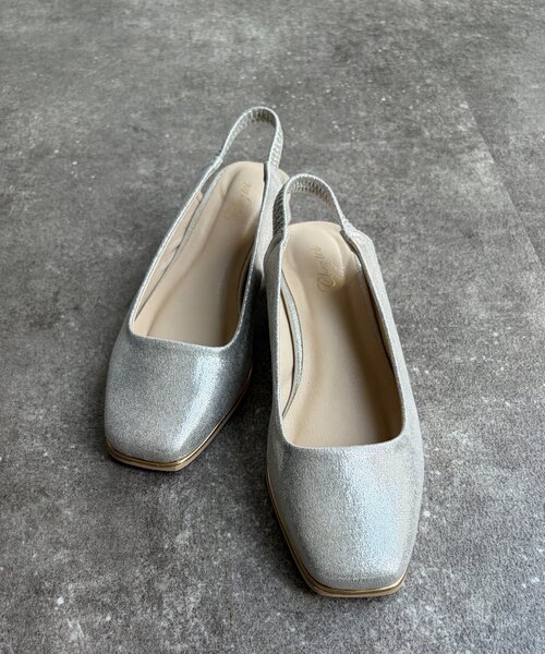 Chez toi（シェトワ）の「バックゴムパンプス（パンプス・レディース・シルバー/ブラック/ライトベージュ・MEDIUM/LARGE）」の15枚目の写真