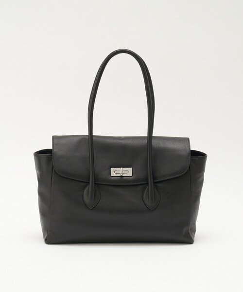 russet（ラシット）の「《@__serako.r__企画》ソフトレザーフラップトートバッグ（トートバッグ・レディース・ブラック・FREE）」の2枚目の写真