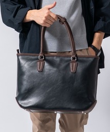 MURA（ムラ）の「PU(合成皮革) バイカラー 大容量 ビジネスバッグ（ビジネスバッグ）」