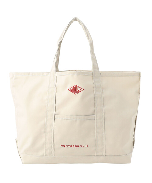 DANTON(ダントン)の「Canvas Marche Bag〈MONTORGUEIL〉(トートバッグ・レディース・ブラック/ベージュ/イエロー/グレー/アイボリー/サックスブルー・-)」の1枚目の写真