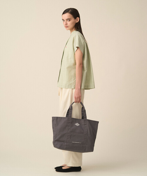 DANTON(ダントン)の「Canvas Marche Bag〈MONTORGUEIL〉(トートバッグ・レディース・ブラック/ベージュ/イエロー/グレー/アイボリー/サックスブルー・-)」の3枚目の写真