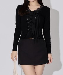 ALLuRing ChaRm | Lace-up Slim Fit Tops / レースアップスリムフィットトップス(シャツ/ブラウス)