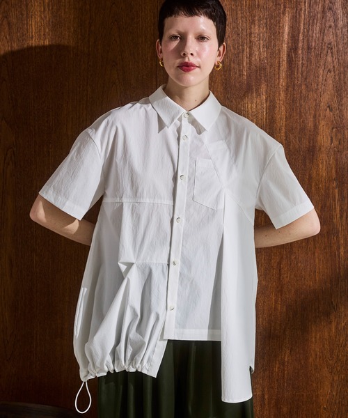 【新品】OMMO / ASYMME DESIGN H/S SHIRT OMMO（オーエムエムオー）の「ASYMME DESIGN H/S SHIRT（シャツ