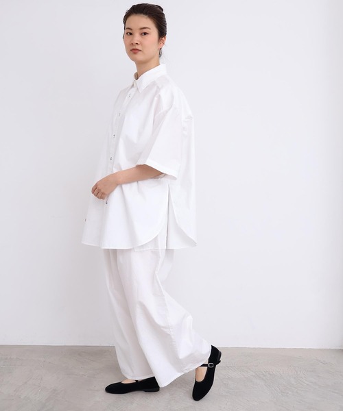 I am I in fact...(アイアムアイインファクト)の「SUSIE SHIRT(シャツ/ブラウス・レディース・ホワイト/ブラック/サックスブルー・FREE)」の6枚目の写真