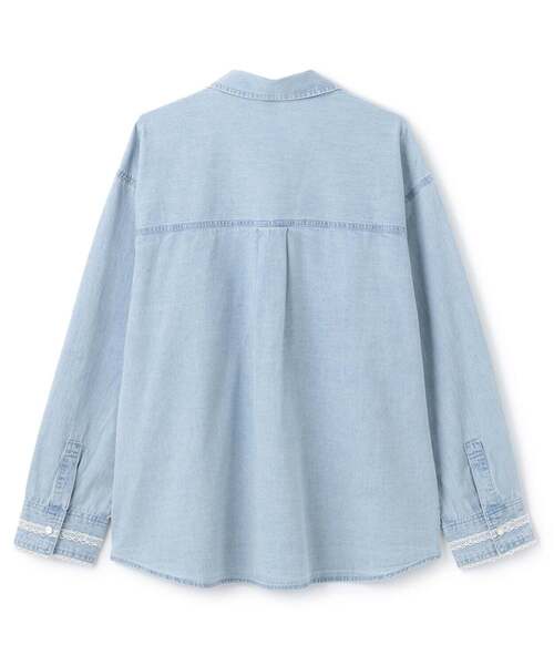 mezzo piano Junior(メゾピアノジュニア)の「ライトデニムシャツ(シャツ/ブラウス・キッズ・ライトブルー・L:160cm/M:150cm/S:140cm)」の2枚目の写真