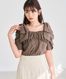31 Sons de mode | 2026春夏新作 5分袖肩リボンブラウス(シャツ/ブラウス)