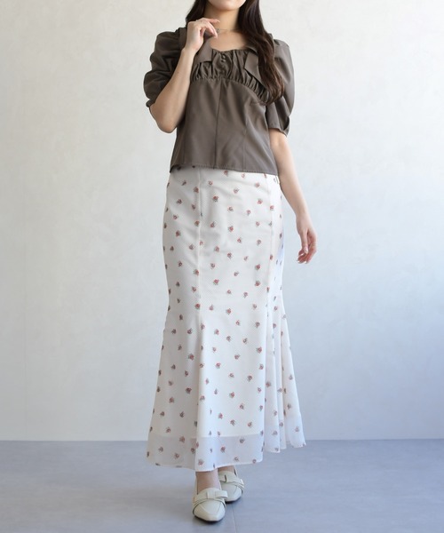 31 Sons de mode(トランテアン ソン ドゥ モード)の「2026春夏新作 5分袖肩リボンブラウス(シャツ/ブラウス・レディース・ブラウン/イエロー/オフホワイト・フリ-)」の20枚目の写真