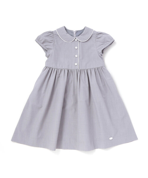 Tartine et Chocolat(タルティーヌエショコラ)の「パイピングブロード襟付きワンピース(100~140cm)(ワンピース・キッズ・ネイビー/グレー・140cm/120cm/130cm)」の18枚目の写真