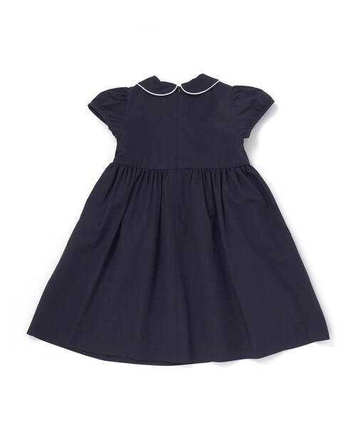Tartine et Chocolat(タルティーヌエショコラ)の「パイピングブロード襟付きワンピース(100~140cm)(ワンピース・キッズ・ネイビー/グレー・140cm/120cm/130cm)」の3枚目の写真