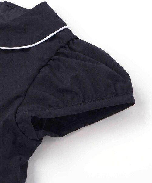 Tartine et Chocolat(タルティーヌエショコラ)の「パイピングブロード襟付きワンピース(100~140cm)(ワンピース・キッズ・ネイビー/グレー・140cm/120cm/130cm)」の6枚目の写真