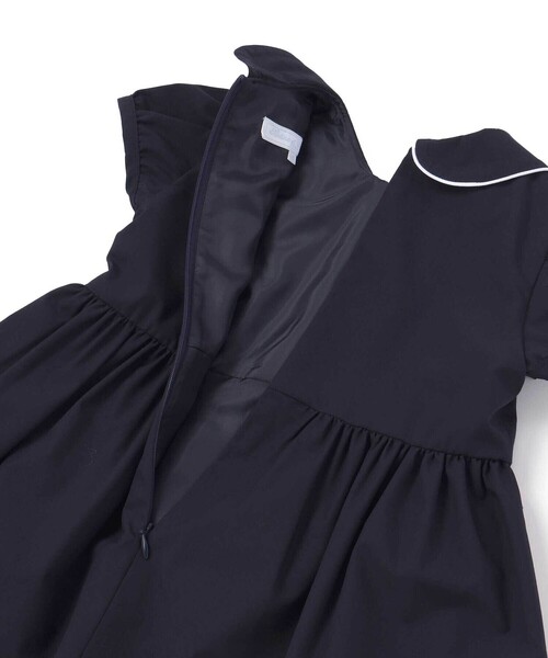 Tartine et Chocolat(タルティーヌエショコラ)の「パイピングブロード襟付きワンピース(100~140cm)(ワンピース・キッズ・ネイビー/グレー・140cm/120cm/130cm)」の7枚目の写真