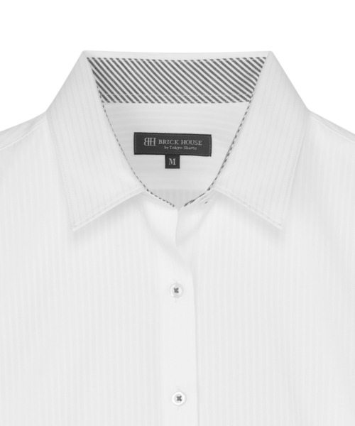 TOKYO SHIRTS(トウキョウシャツ)の「【吸水速乾】【COFREX】形態安定ノンアイロン レギュラー 長袖ビジネスワイシャツ(ビジネスシャツ・レディース・ホワイト・S/M/L/LL/XL)」の3枚目の写真