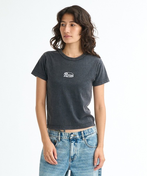 RVCA(ルーカ)の「RVCA ウィメンズ CORRAL SS BABY TEE Tシャツ 【2026年春夏モデル】(Tシャツ/カットソー・レディース・ブラック/ブラック系その他2/ホワイト・MEDIUM/SMALL/LARGE)」の14枚目の写真