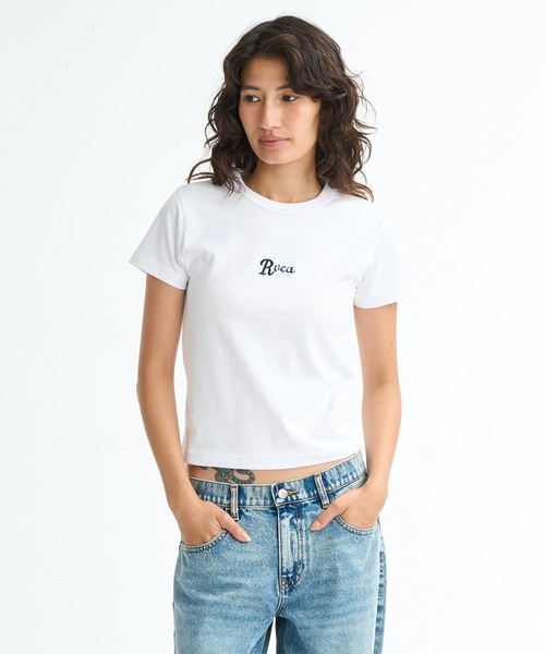 RVCA(ルーカ)の「RVCA ウィメンズ CORRAL SS BABY TEE Tシャツ 【2026年春夏モデル】(Tシャツ/カットソー・レディース・ブラック/ブラック系その他2/ホワイト・MEDIUM/SMALL/LARGE)」の9枚目の写真