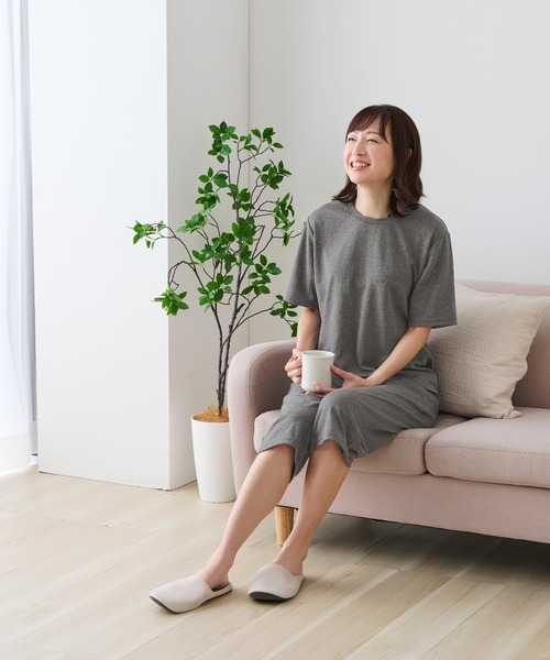 BACKYARD FAMILY（バックヤードファミリー）の「リカバリーケア７分丈パンツ（その他ルームウェア・レディース・杢グレー・M/L/LL）」の2枚目の写真