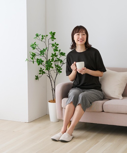 BACKYARD FAMILY（バックヤードファミリー）の「リカバリーケア７分丈パンツ（その他ルームウェア・レディース・杢グレー・M/L/LL）」の7枚目の写真