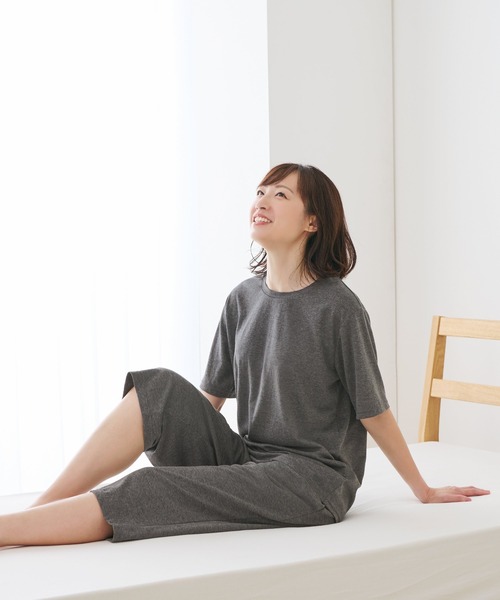 BACKYARD FAMILY（バックヤードファミリー）の「リカバリーケア７分丈パンツ（その他ルームウェア・レディース・杢グレー・M/L/LL）」の16枚目の写真