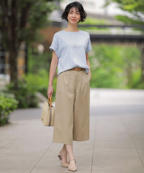 J.PRESS Ladies(J.プレス レディス)の「【人気素材】セルロースリネンストレッチ クロップド パンツ(その他パンツ・レディース・ブラック系/ベージュ系/カーキ系/グリーン系・S/XS)」の5枚目の写真