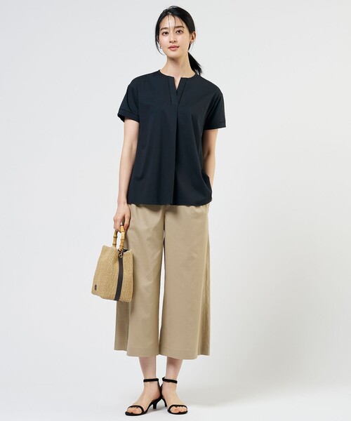 J.PRESS Ladies(J.プレス レディス)の「【人気素材】セルロースリネンストレッチ クロップド パンツ(その他パンツ・レディース・ブラック系/ベージュ系/カーキ系/グリーン系・S/XS)」の9枚目の写真