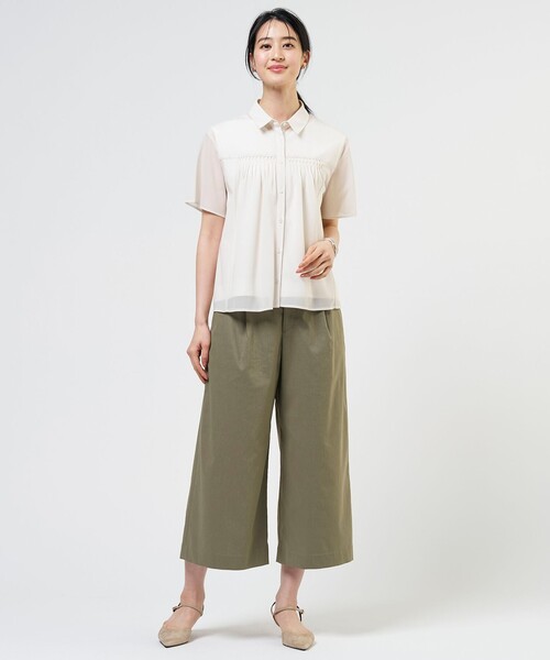 J.PRESS Ladies(J.プレス レディス)の「【人気素材】セルロースリネンストレッチ クロップド パンツ(その他パンツ・レディース・ブラック系/ベージュ系/カーキ系/グリーン系・S/XS)」の13枚目の写真