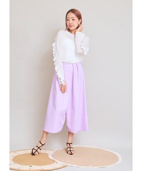 LHELBIE(レルビエ)の「ガウチョパンツ(その他パンツ・レディース・パープル/ブラック/キャメル・M)」の20枚目の写真