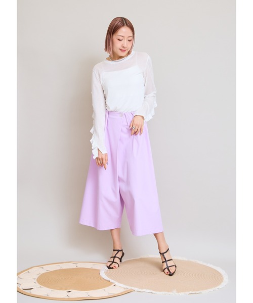 LHELBIE(レルビエ)の「ガウチョパンツ(その他パンツ・レディース・パープル/ブラック/キャメル・M)」の8枚目の写真