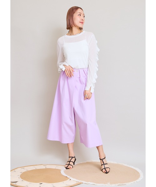 LHELBIE(レルビエ)の「ガウチョパンツ(その他パンツ・レディース・パープル/ブラック/キャメル・M)」の17枚目の写真