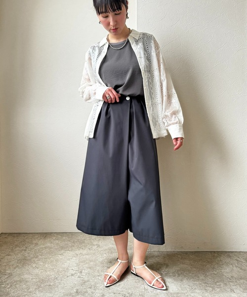 LHELBIE(レルビエ)の「ガウチョパンツ(その他パンツ・レディース・パープル/ブラック/キャメル・M)」の22枚目の写真