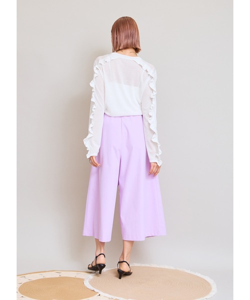 LHELBIE(レルビエ)の「ガウチョパンツ(その他パンツ・レディース・パープル/ブラック/キャメル・M)」の9枚目の写真