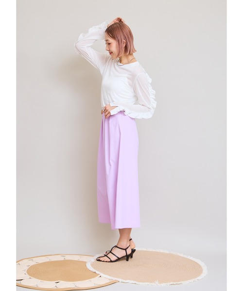 LHELBIE(レルビエ)の「ガウチョパンツ(その他パンツ・レディース・パープル/ブラック/キャメル・M)」の19枚目の写真