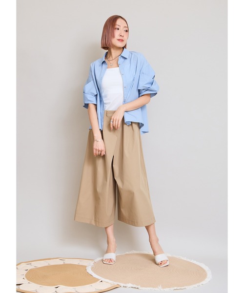 LHELBIE(レルビエ)の「ガウチョパンツ(その他パンツ・レディース・パープル/ブラック/キャメル・M)」の5枚目の写真