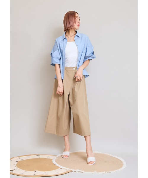 LHELBIE(レルビエ)の「ガウチョパンツ(その他パンツ・レディース・パープル/ブラック/キャメル・M)」の16枚目の写真