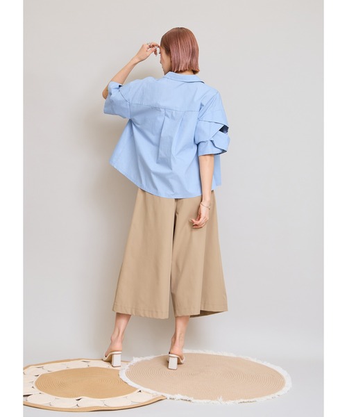 LHELBIE(レルビエ)の「ガウチョパンツ(その他パンツ・レディース・パープル/ブラック/キャメル・M)」の14枚目の写真