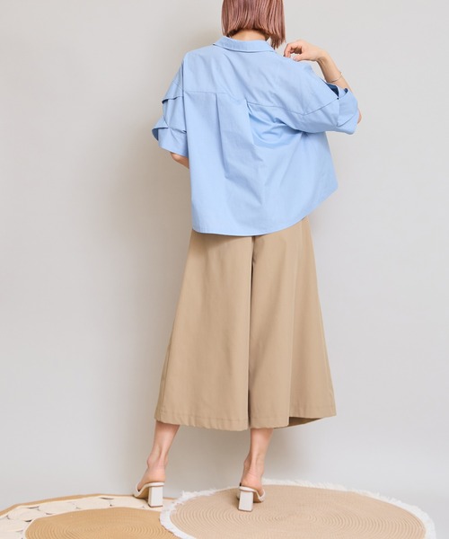 LHELBIE(レルビエ)の「ガウチョパンツ(その他パンツ・レディース・パープル/ブラック/キャメル・M)」の6枚目の写真