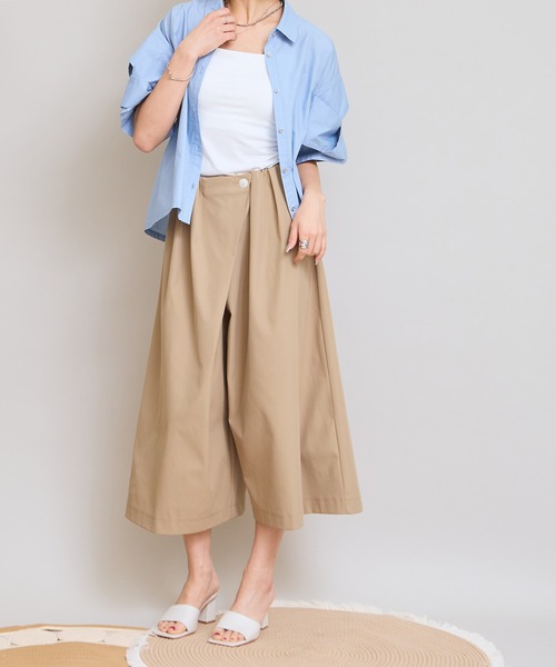 LHELBIE(レルビエ)の「ガウチョパンツ(その他パンツ・レディース・パープル/ブラック/キャメル・M)」の4枚目の写真