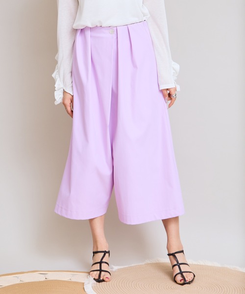 LHELBIE(レルビエ)の「ガウチョパンツ(その他パンツ・レディース・パープル/ブラック/キャメル・M)」の7枚目の写真